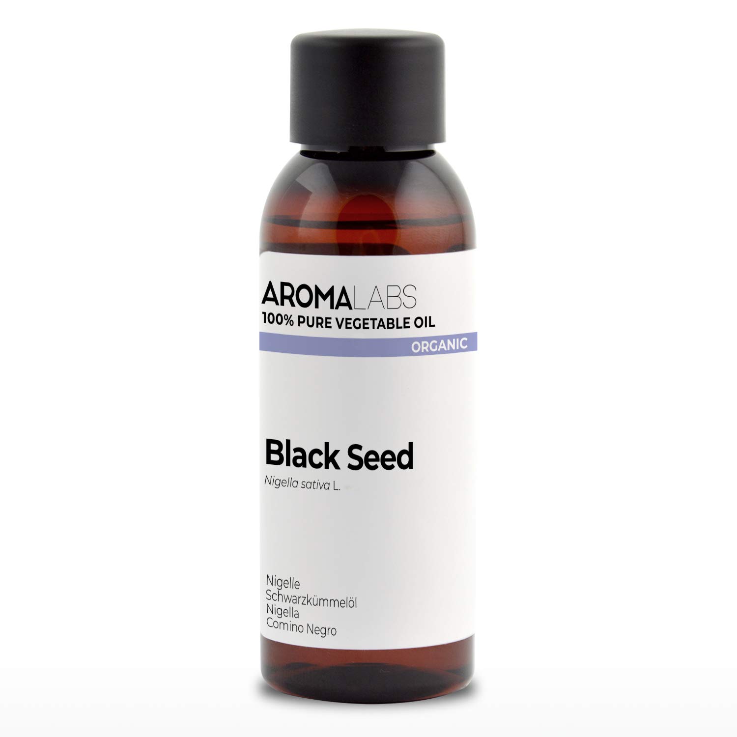 ORGANIC - BLACK SEED Oil - 50mL - 100% Pure, Natural, Cold Pressed and AB Certified - AROMA LABS (French Brand)