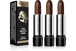 MLSMILE Hair Color Touch-Up Stick Hair Dye Pen, 3PCS Dark Brown Hair Color Stick, Long Lasting Fast Staining Cover Gray Hair, Compact and convenient, Physical covering&Safety