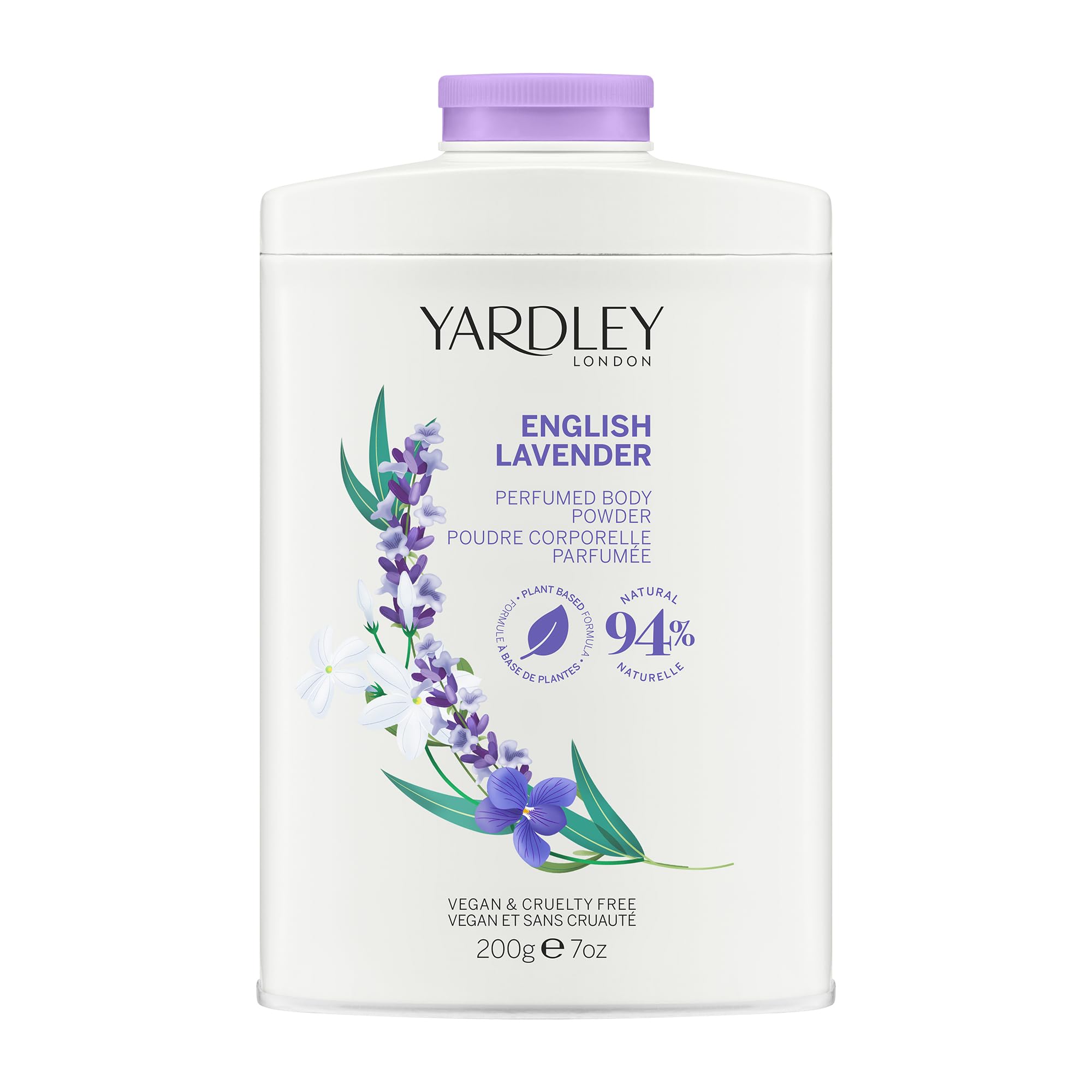 Yardley English Lavender Perfumed Body Powder, English Lavender Dusting Powder 200g