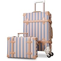 Amazon.com: UNIWALKER Vintage Pink Suitcase Set, 3 Piece Retro