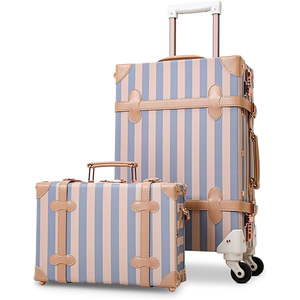 Amazon.com | 7998 Vintage Luggage Set, 2 Piece Faux Leather
