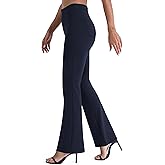 AFITNE Stretchy Womens Work Dress Pants Pull On Flare Business Casual Slacks with Pockets 29”/31”