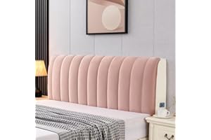 BLLMTEAR Headboard Covers Slipcover, Stretch Bed Headboard Covers, Small Square Jacquard Dustproof Protector Cover for Upholstered Headboard (Milk White, Queen Headboard Length ( Color : #52 , Size : 120cm/47i