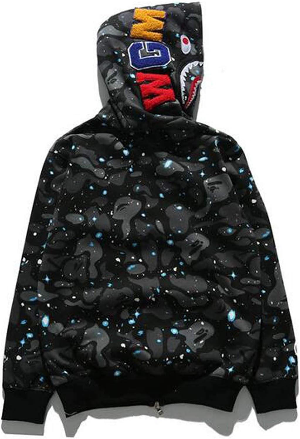 Shark Ape Bape Camo Mens Women Hoodies Sweatershirt Casual Zip Up Hip-Hop Funny Tops