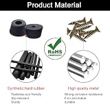 N/C Black Rubber Leg Protectors 21mm 8 Pcs Non Slip Round Feet Pads for view 4