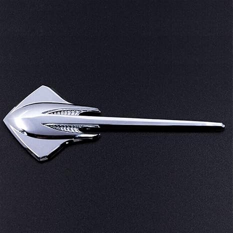 Amazon Co Jp Tieanoe 2ピース ロット3d金属スティングレイスポーツカーステッカーロゴエンブレムバッジ車のスタイリング車のオートバイの装飾 ホーム キッチン