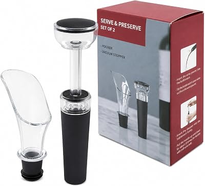 VYNOR - Set aeratore e tappo per sottovuoto, accessori per vino, kit regalo