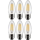 Satco 6Pk 4w B11 LED 2700K Medium Base Dimmable - 40w equiv