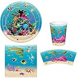 Under The Sea Party Bundle for 16: Plates, Napkins, and Cups