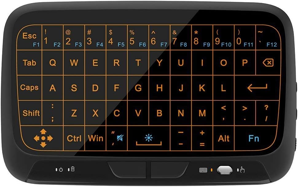 Timmery H18 Backlight 2.4GHz Mini Wireless Keyboard and Touchpad Mouse Combos, Rechargeable Remote Control for Android TV Box, HTPC, IPTV, PC, PS3, Xbox 360, Raspberry Pi 3, NVIDIA Shield TV