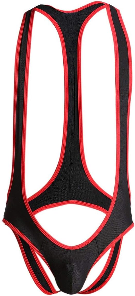 iiniim Men Open Butt Bodysuit Wrestling Singlet Freestyle Briefs Bikini Underwear