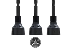 MACXCOIP 3Pcs Deburring External Chamfer Tool with YG8 Carbide Blade, Remove Burr Tools, Deburring Chamfering Drill Bit Repairing Damaged Bolts Fits for 1/8"- 3/4" (3mm-20mm)