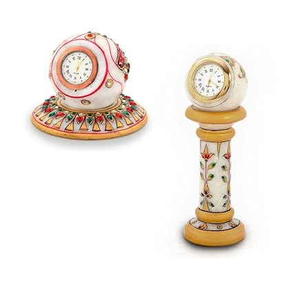 Buy Gold Paint Marble Clock n Get Round Clock Free