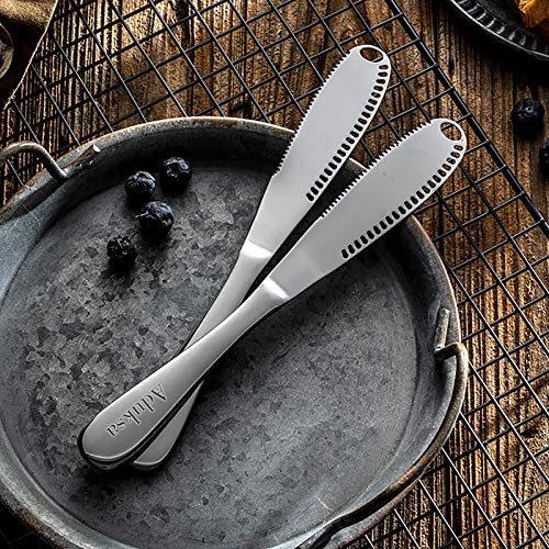 2PC Aduksa Stainless Steel Butter Spreader Knife,3 in 1 Kitchen Gadgets
