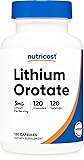 Nutricost Lithium Orotate 5mg, 120 Capsules