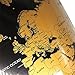 Travel Scratchable World Map Size 50 x 72cm Added Bonus Traveller's Adventure maps Easy to Scratch Best Personalised Gift