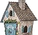 Joykick Fairy Garden House Kit - Hand Painted with Opening Doors and Miniature Fairy Figurine with Accessories - Indoor Outdoor Set of 4 pcs for Home or Lawn Decor