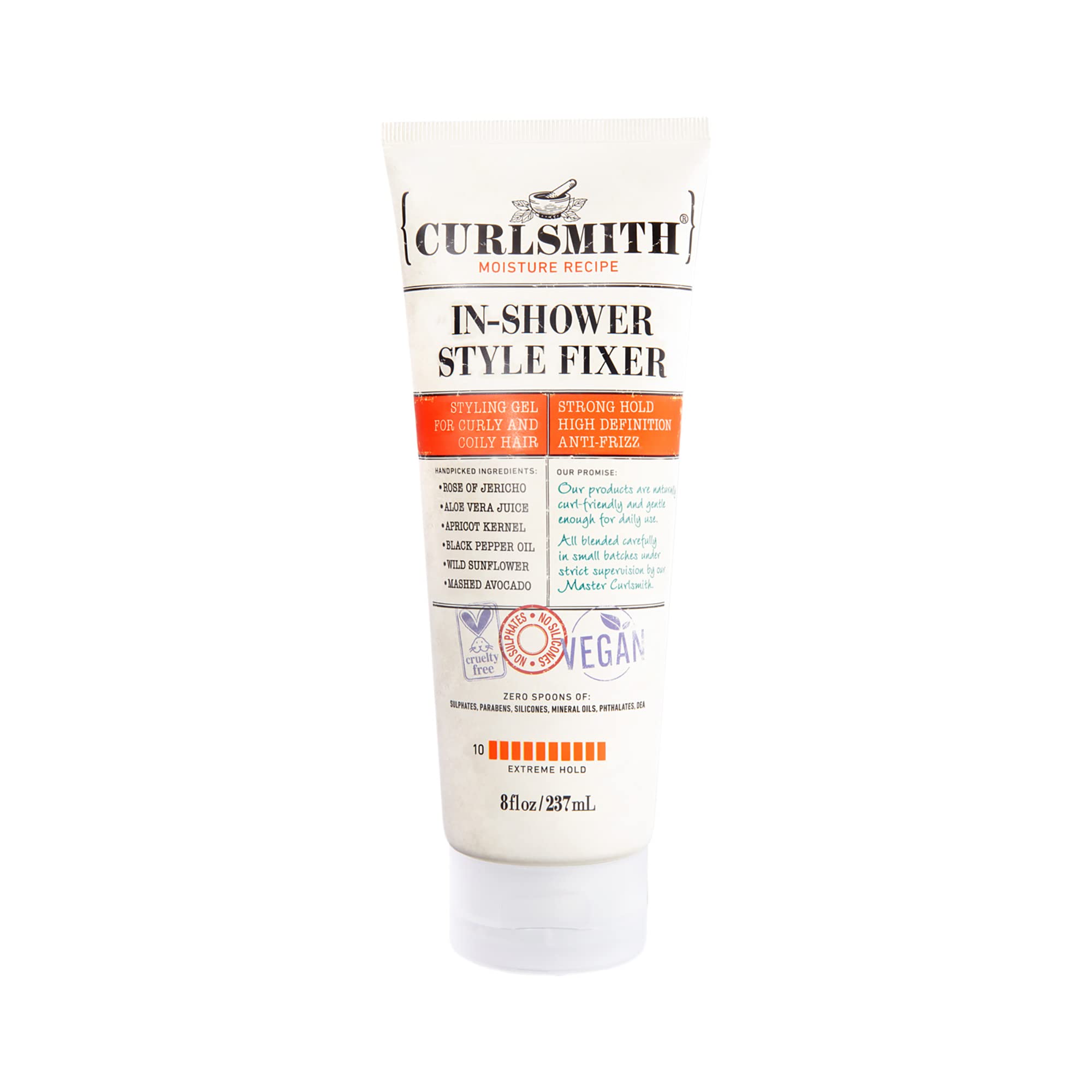 Curlsmith – In-Shower Style Fixer – Vegan Extreme Hold Styling Gel for Dry, Wavy, Curly or Coily Hair (8oz)