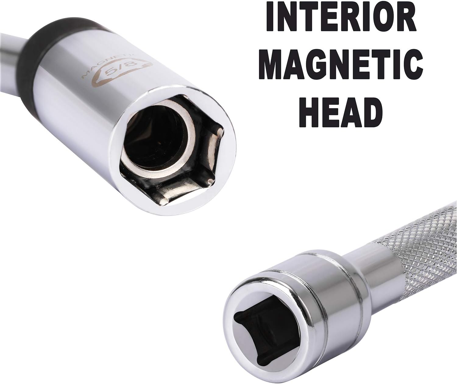 CASOMAN 5/8" Swivel Magnetic Spark Plug Socket, 3/8" Drive x 6" Total Length - Image 5