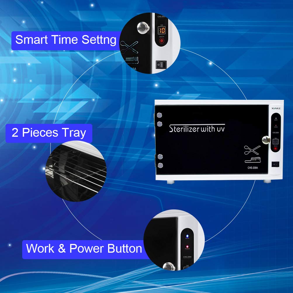 Sanitizer Cabinet 2L Large Capacity Towel Warmer Tool Sterilizer Multi-Functional Autoclave Sterilizers Machine Nail Beauty Salon Spa Equipment for Beauty Home Metal Tools 300W: Beauty