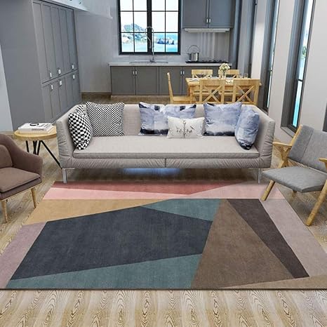 Amazon リビング カーペット 長方形 ラグ ナチュラル 花柄 ジオメトリ 通年 ベッドサイド ストライプ 滑り止め ふんわり プリント 一人暮らし 玄関用 ふわっと手触り ベッドサイド 滑り止め 軽量 じゅうたん 100 160cm ラグ カーペット オンライン通販