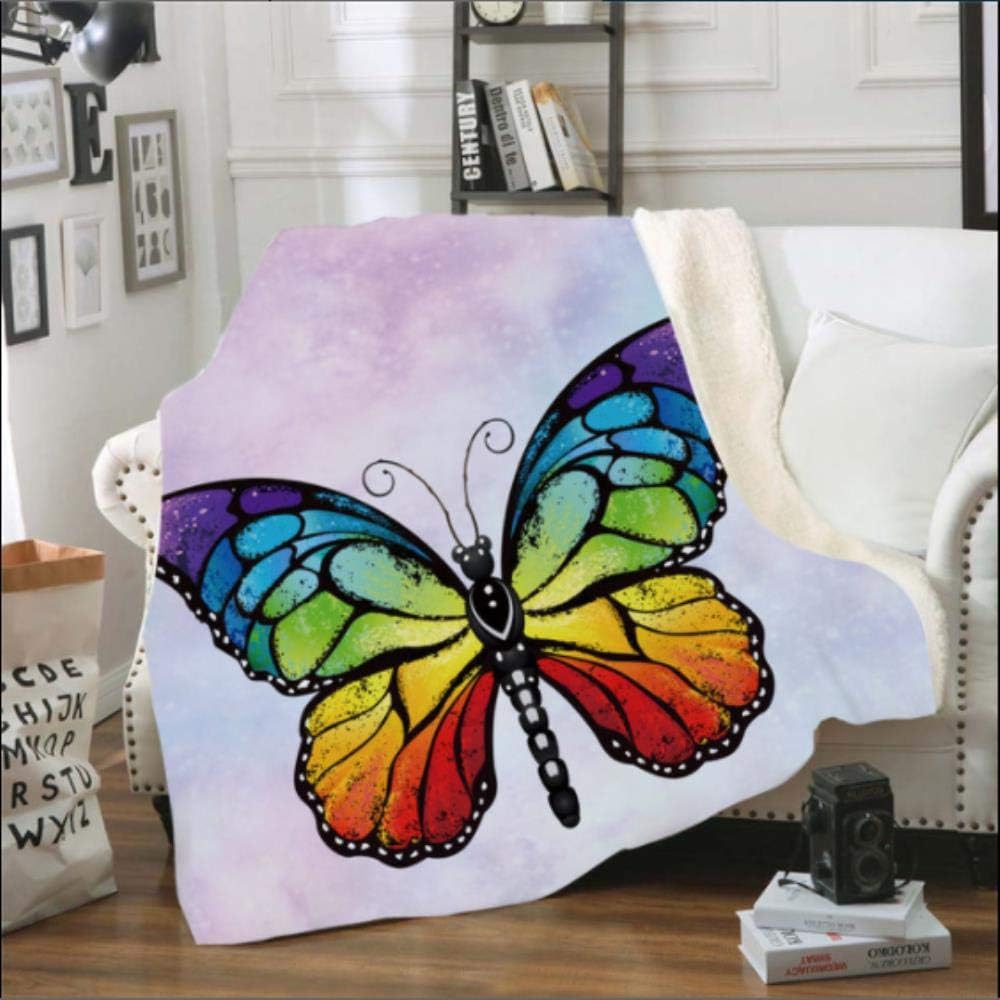 SELLA Einhorn Decke Decke Blumen Cartoon Sherpa Decke für Kinder