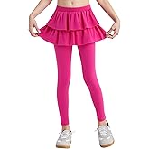 Hvididan Skirt Leggings for Girls School Uniform, Pants for Girls Kids Toddler Ruffle Skirt Pull On Warm Clothes