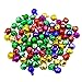 Grosun 300pcs Colored Jingle Bells Small Bell Mini Bells Bulk with Clear Box for Halloween Christmas Wedding Decoration