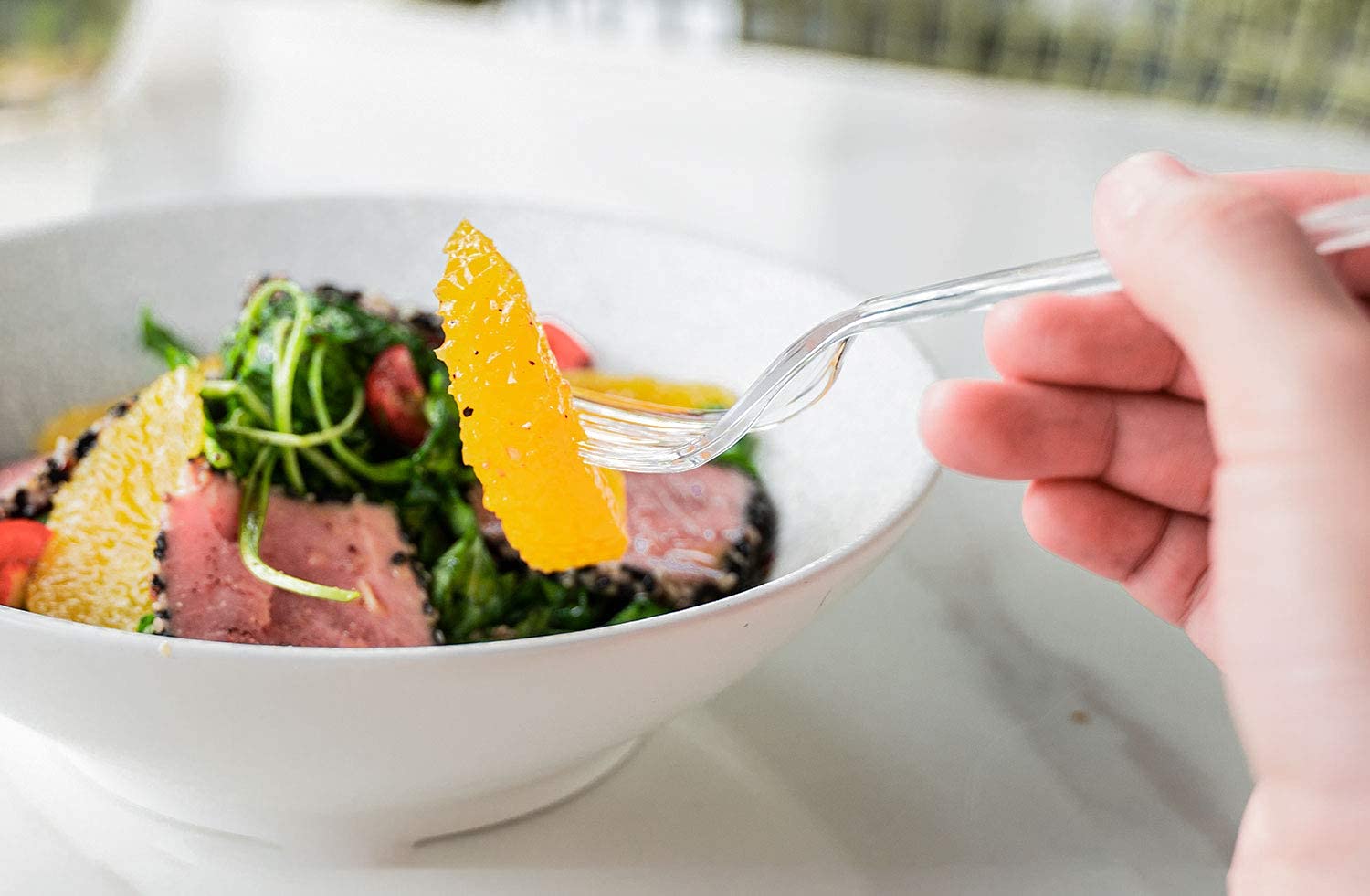 POSATE Heavy Weight Plastic Forks, Clear Disposable, 100 Count Pricepulse