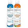 MediCleanse First Aid Sterile Saline Wound Wash and Antiseptic Wound Care Kit, 7.4 Ounce, Pack of 2 - Made in USA