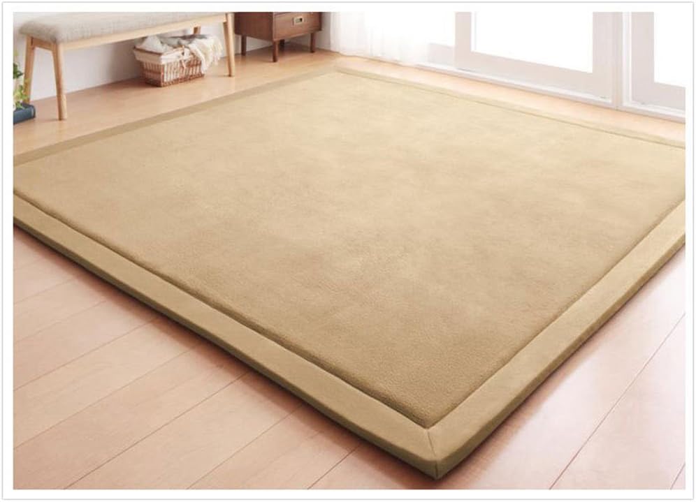 Coral Velvet Area Rugs Play Mat Carpet Crawling Mat for Nursery Baby Toddler Children Kids Room, Yoga Mat Exercise Pads(Brown, 2.6 ft x 6.6 ft)
