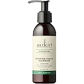 Sukin Signature Facial Cleanser, Foaming &ndash; Face Wash with Calming Chamomile, Aloe Vera, Green Tea &amp; Witch Hazel, 4.23 Oz