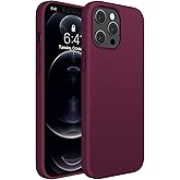 Miracase Designed for iPhone 13 Pro Max Case with Screen Protector,[Soft Anti-Scratch Microfiber Lining],Shockproof Liquid Silicone Rubber Phone Case Cover 6.7 inch, Wine Red