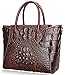 PIJUSHI Embossed Crocodile Handbags Designer Purses Top Handle Shoulder Bag