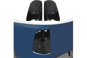 RAZPOY for RAM Tail Light Cover, Smoked Rear Light Lamp Guards Trim Compatible with Dodge RAM 2019-2024, Smoke Black (With Blind Spot Monitoring Sensors)