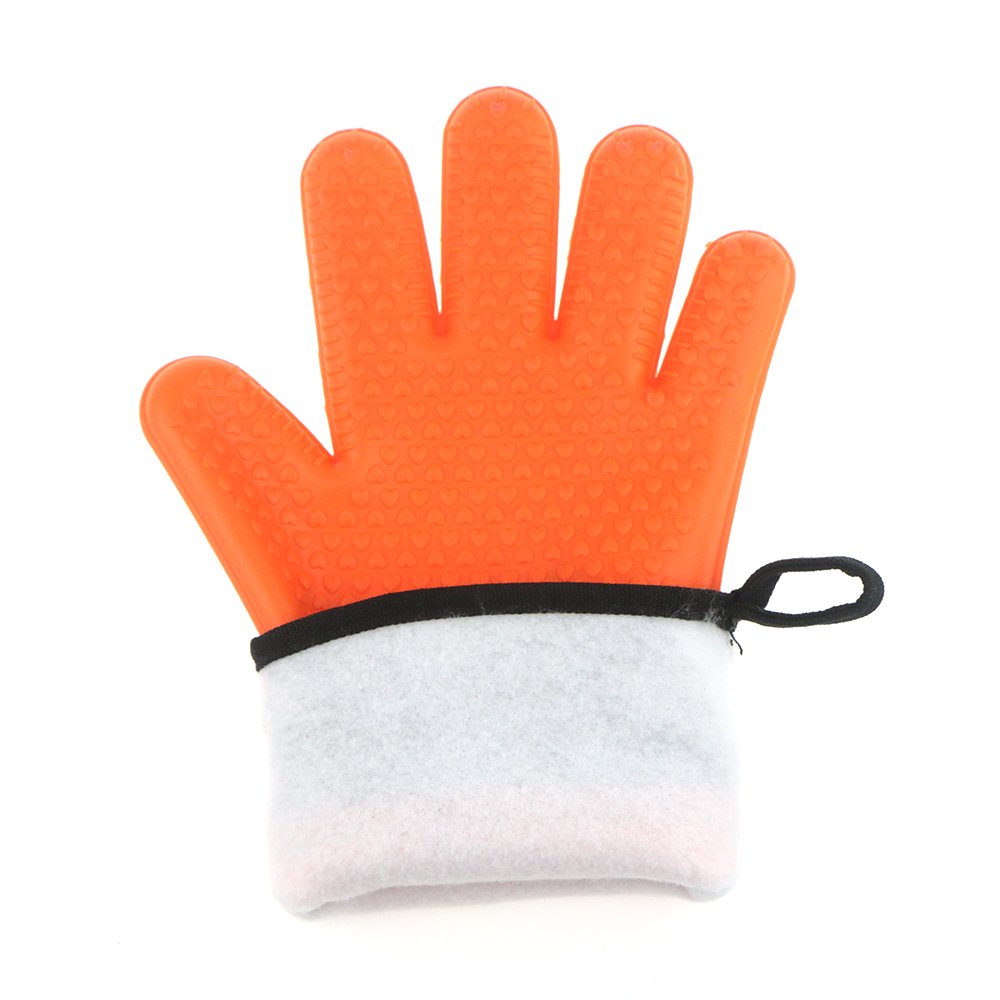 ProCIV Barbecue Gloves & Pulled Pork Claws Set-Silicone Heat Resistant Grilling Gloves(Waterproof Non-slip Extra Forearm Protection-Cotton Lining)+2 x Meat Claws for kitchen Cooking Outdoor Barbecue