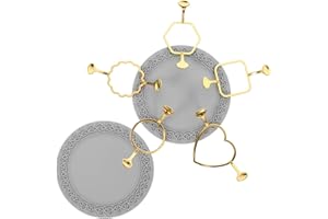 HOODANCOS Metal Wax Seal Stamp Kit with Heat-resistant Silicone Mats Including Round Heart Square Hexagon