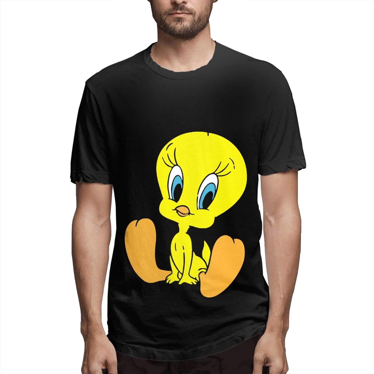 Men's TShirt TweetyBird Short Sleeve TShirt 100 Cotton Crew Neck T