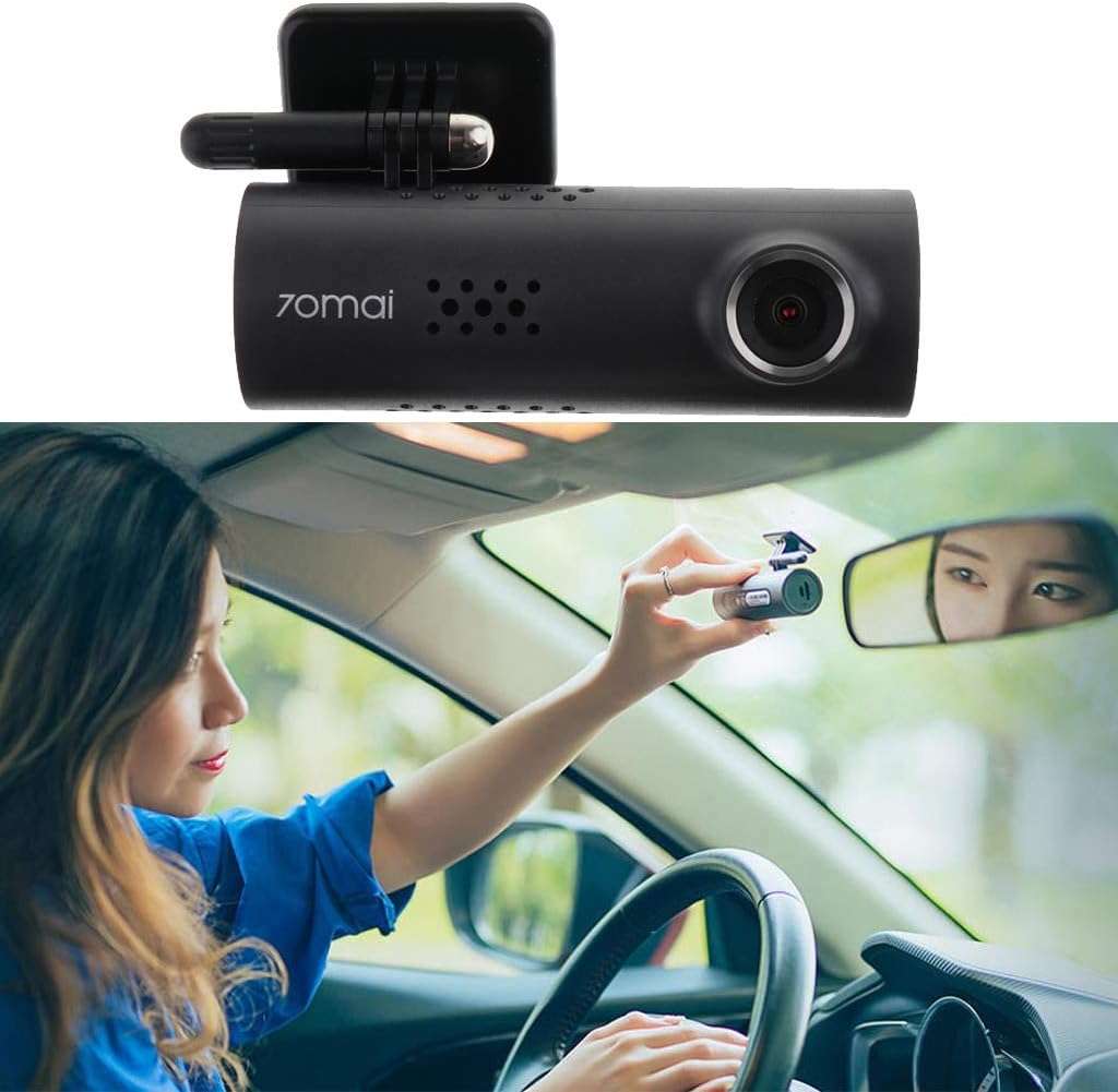 THAOMAI- 1 Pcs 70Mai Car Dash Cam English Version 1080P 30Fps Car Dvr Camera Imx323 Sensor 130 Degree 240Mah Car Camera Recorder (Single 8Gb Sd)