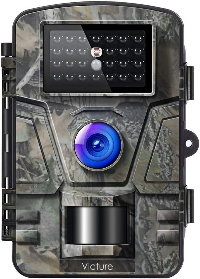 Victure Trail Game Camera 16MP with Night Vision Motion Activated 1080P Hunting Cameras with Low Glow and Upgraded Waterproof IP66 for Outdoor Wildlife Watching