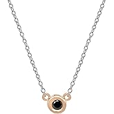 Dazzlingrock Collection 0.50 Cttw Round Black Diamond Women Bezel Set Solitaire Pendant, 14K Solid Rose Gold