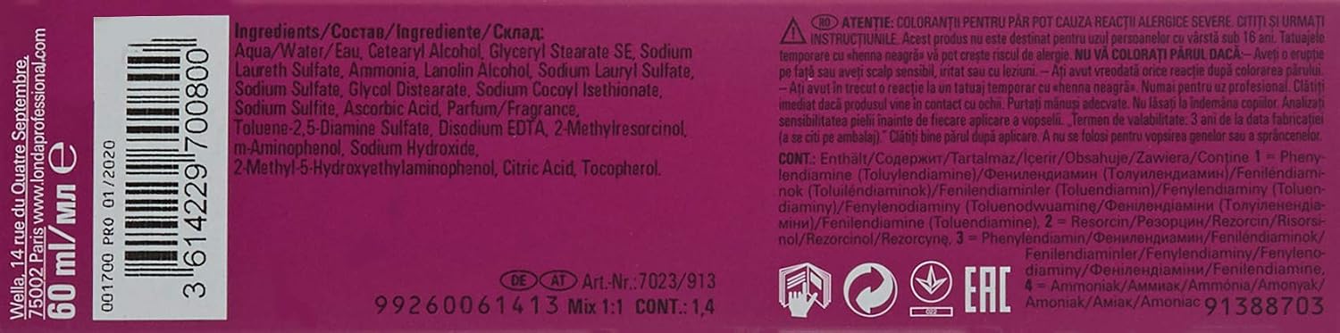 Londa Permanent Hair Colour Cream, 9/13 Very Light Blond Ash Gold, 60 ml, 60 ml (Pack of 1) - Image 3