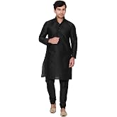 Maple Clothing Men's Art Silk Indian Kurta Set Wedding Wear Clothing