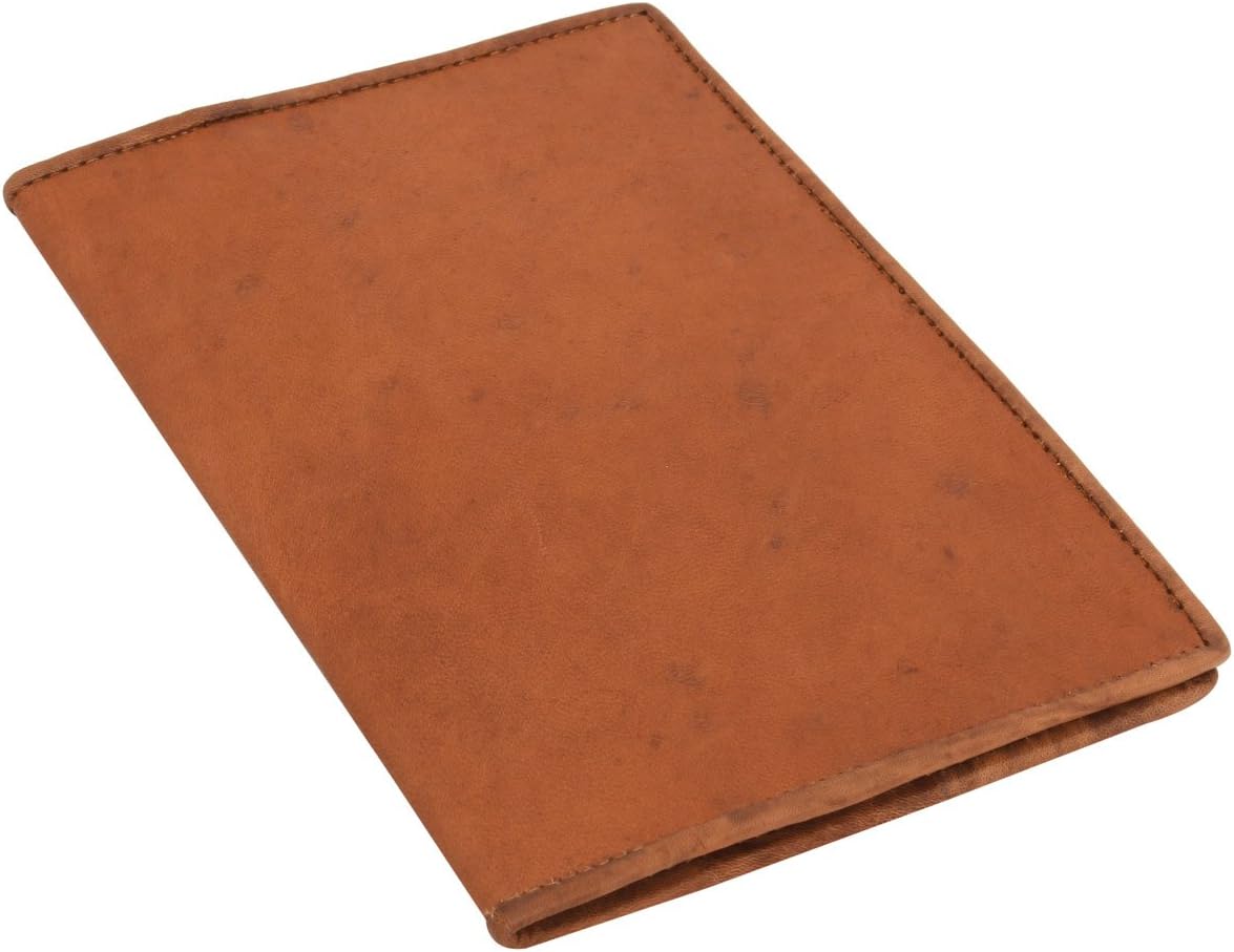 Gusti Leder Nature Becky Genuine Leather Wrapper Book Handmade Cover Folder A5 File Portfolio Vintage P4, Brown