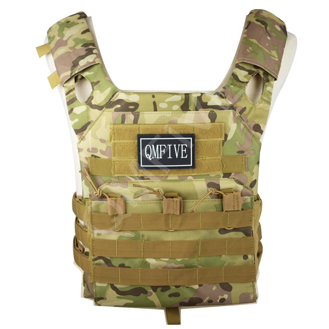 QMFIVE Airsoft Vest, Plate Carrier, JPC Tactical Combat Vest Military Wargame Molle Plate Carrier Outdoor Uniform Combat Gear (JPC-MC)