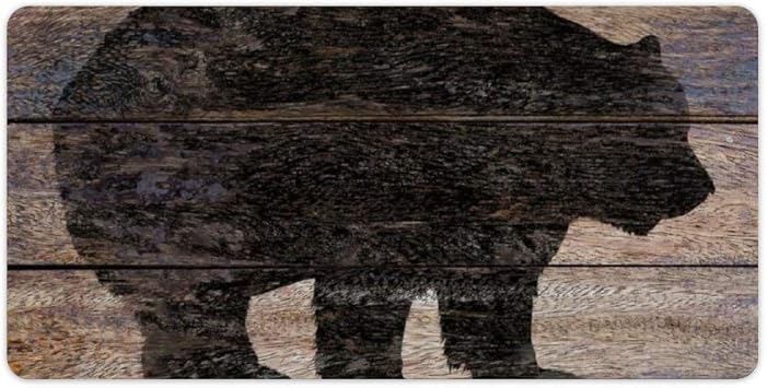Amazon Com Rustic Bear Silhouette On Wood Lodge Art Multifunctional Desk Pad Thin Waterproof Large Gaming Mouse Pad Desk Blotter Protector Non Slip Rubber Base Desk Writing Mat For Office And Home