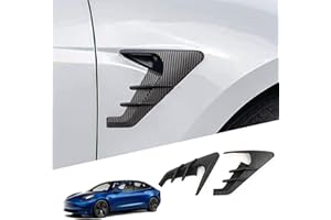 YHCDSEA for 2024 2025 Tesla Model 3 HW4.0 Side Camera Indicator Protection Cover Decoration Accessories fit for Tesla Model 3 with HW4.0 (Matt Carbon Fiber Pattern)