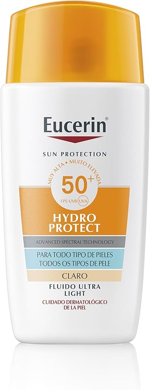 Sun Face Hydro Protect Ultra-Light Fluid FPS50+ con tono claro (50 ml), crema facial solar con filtros UVA/UVB, protección solar 50+ en fluido extraligero, crema de sol color — foto 1 de 8