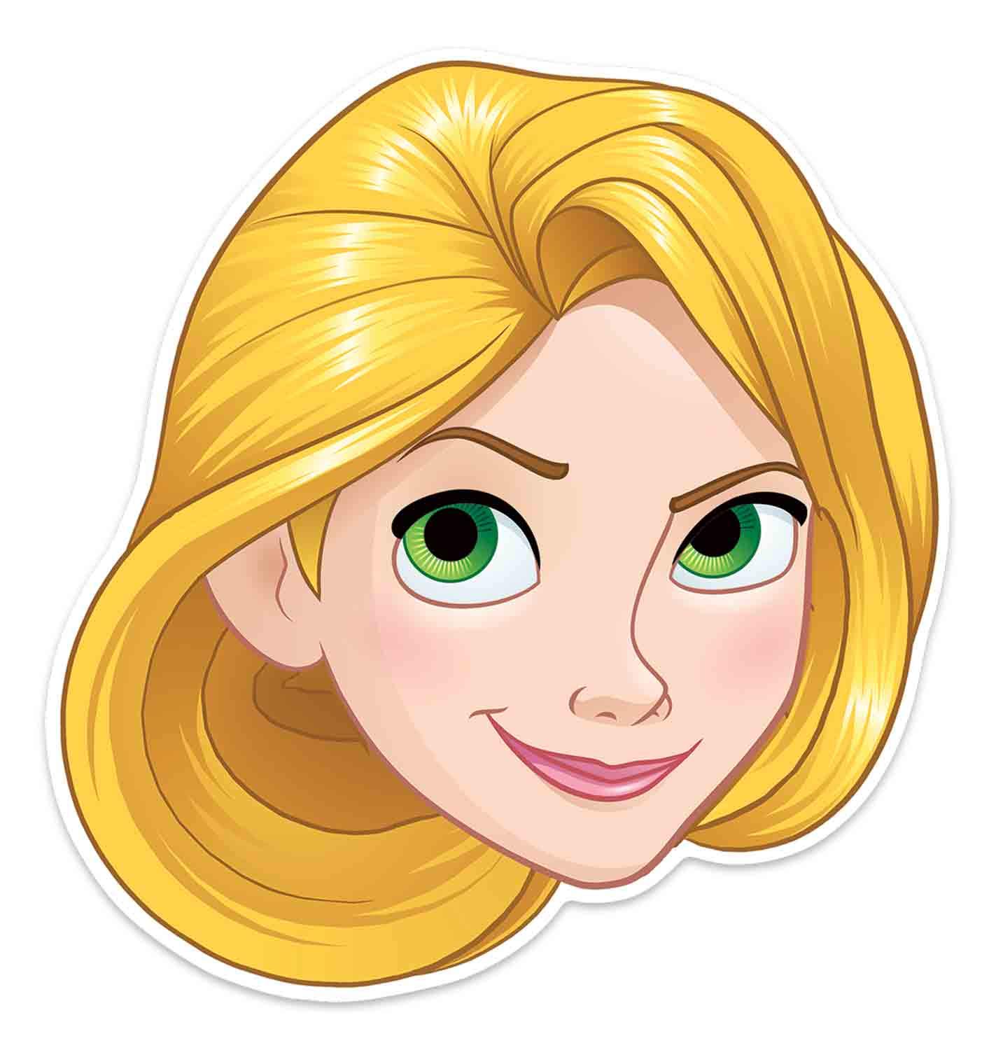 STAR CUTOUTS SM338 Rapunzel Fun Face Mask for Children for Birthdays, Fans & Disney Princess Parties Talking Point, Multicolour, 25 x 5 x 25