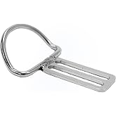 Scuba Choice SS316 Heavy Duty Bent D Ring Welded w/Triglides Slider, 45 Degree